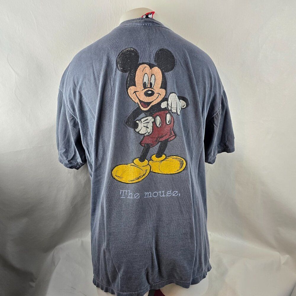 Mickey Inc Graphic T Shirt Mens XL Blue Disney Mickey Mouse Graphic Tee USA Made - Picture 6 of 9